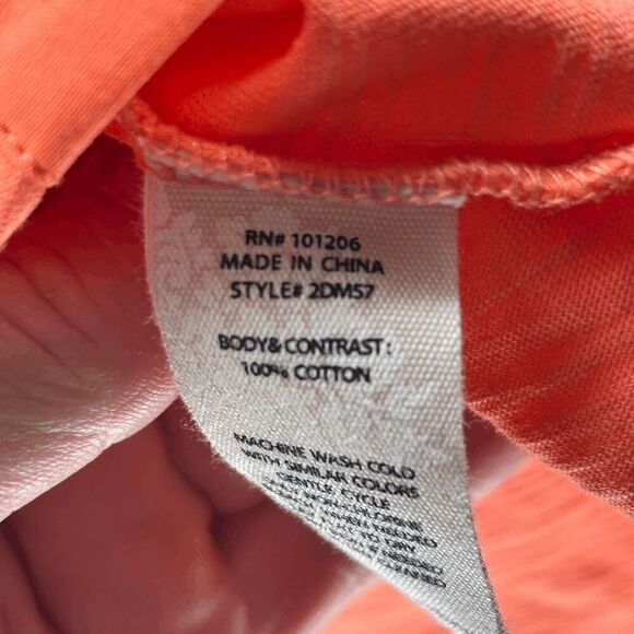 Soft Surroundings Women Large Chunky Button Down Tunic Shirt Peach EUC - Picture 5 of 5